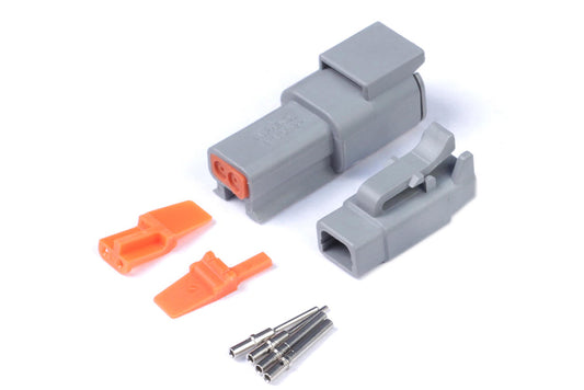 Plug and Pins Only - Matching Set Deutsch DTM-2 Connectors (7.5 Amp)