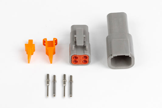 Plug and Pins Only - Matching Set Deutsch DTM-4 Connectors (7.5 Amp)