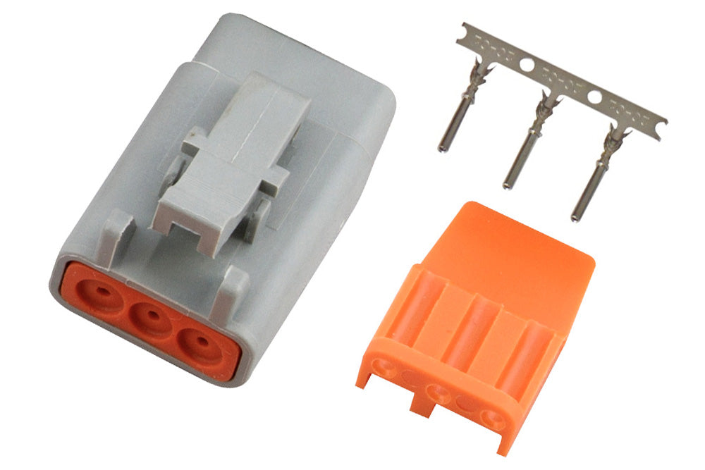 Plug and Pins Only - Male Deutsch DTM-3 Connector (7.5 Amp)